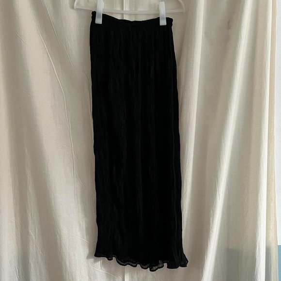 Issey Miyake chiffon twist maxi skirt in black - Picture 1 of 5
